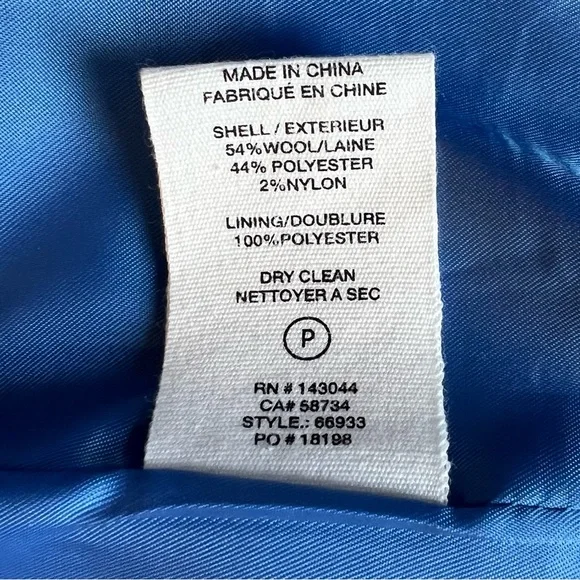 Avec Les Filles Double Breasted Wool Blend Coat in Silverlake Blue - Picture 11 of 14